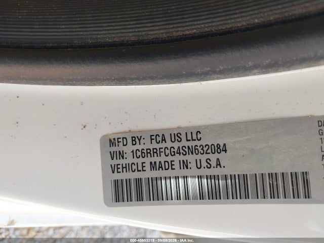 45953219 :رقم المزاد ، 1C6RRFCG4SN632084 vin ، 2025 Ram 1500 مزاد بيع