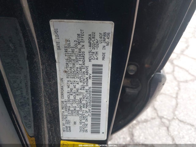 Aukcja sprzedaży 2002 Lexus Rx 300, vin: JTJHF10U620245976, numer aukcji: 45953225
