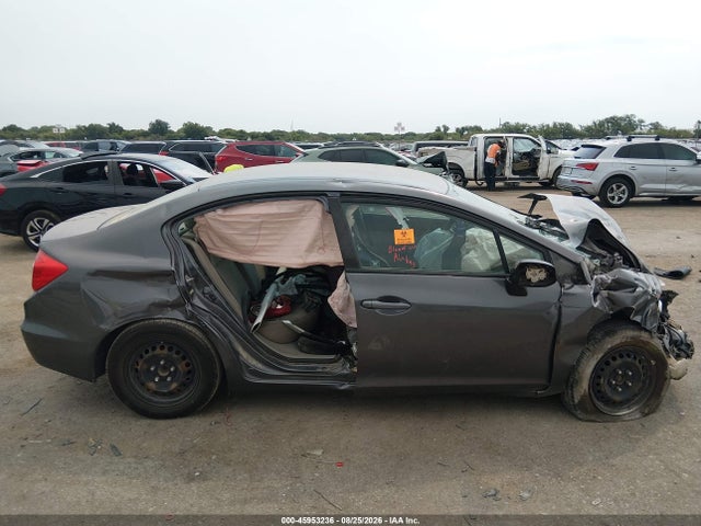 2012 Honda Civic Lx მანქანა იყიდება აუქციონზე, vin: 19XFB2F58CE311593, აუქციონის ნომერი: 45953236