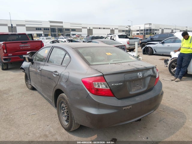 2012 Honda Civic Lx მანქანა იყიდება აუქციონზე, vin: 19XFB2F58CE311593, აუქციონის ნომერი: 45953236