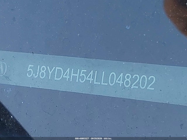 45953327 :رقم المزاد ، 5J8YD4H54LL048202 vin ، 2020 Acura Mdx Technology Package مزاد بيع