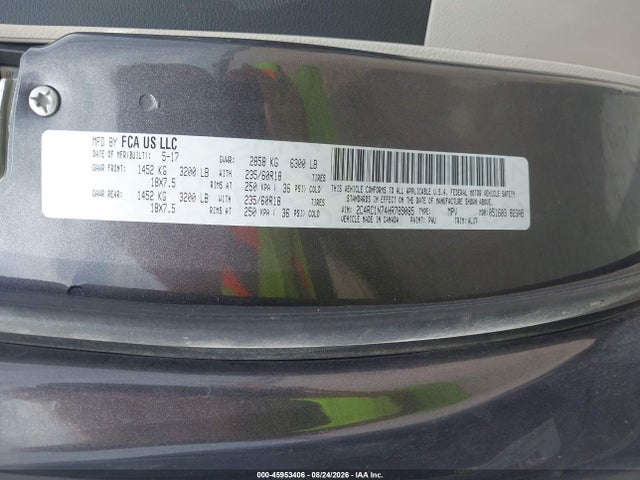 Продаж на аукціоні авто 2017 Chrysler Pacifica Hybrid Platinum, vin: 2C4RC1N74HR789085, номер лоту: 45953406