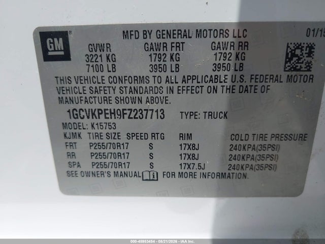 1GCVKPEH9FZ237713 Chevrolet Silverado 1500 Ls