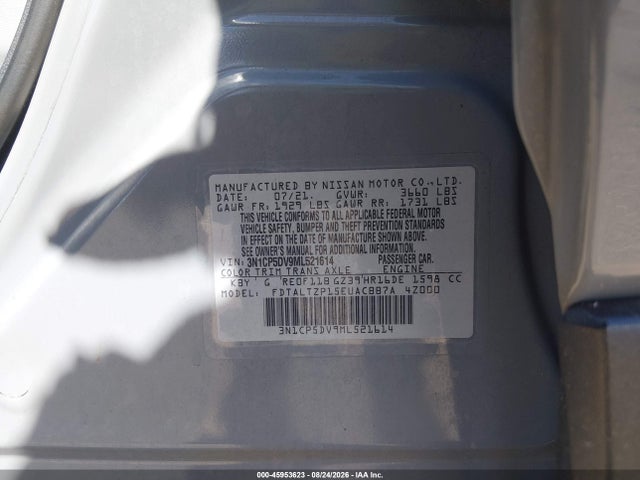 Aukcja sprzedaży 2021 Nissan Kicks Sr Xtronic Cvt, vin: 3N1CP5DV9ML521614, numer aukcji: 45953623