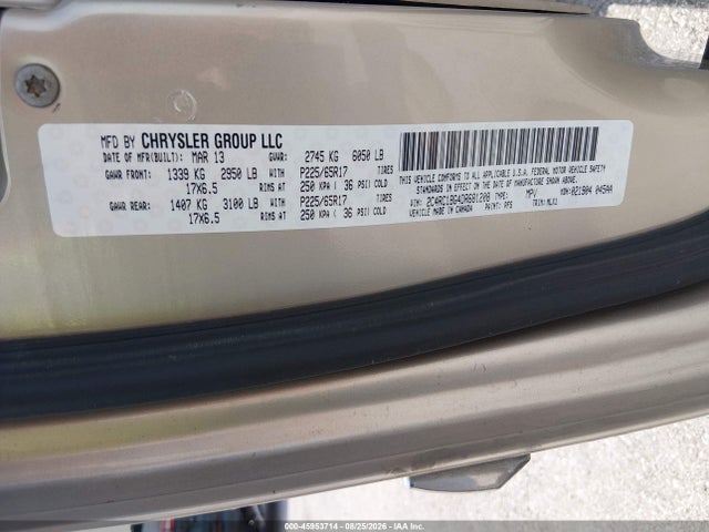 Aukcja sprzedaży 2013 Chrysler Town & Country Touring, vin: 2C4RC1BG4DR681208, numer aukcji: 45953714