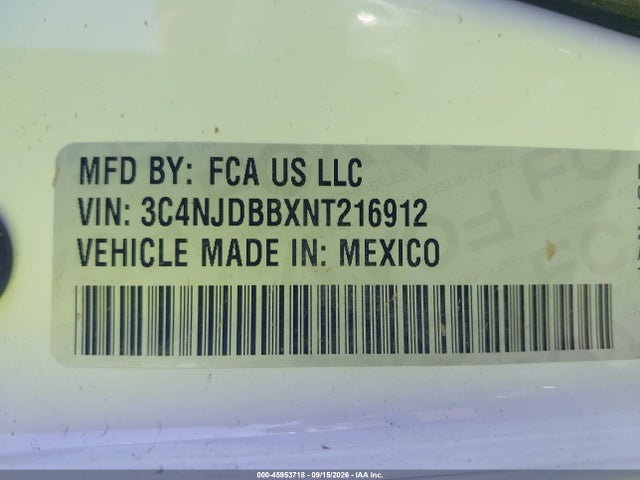 Aukcja sprzedaży 2022 Jeep Compass Latitude 4x4, vin: 3C4NJDBBXNT216912, numer aukcji: 45953718