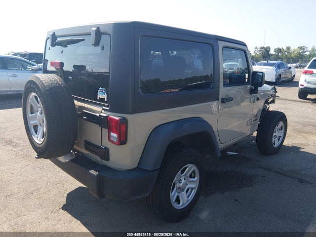 2018 Jeep Wrangler Jk Sport 4x4 მანქანა იყიდება აუქციონზე, vin: 1C4AJWAG0JL896008, აუქციონის ნომერი: 45953815