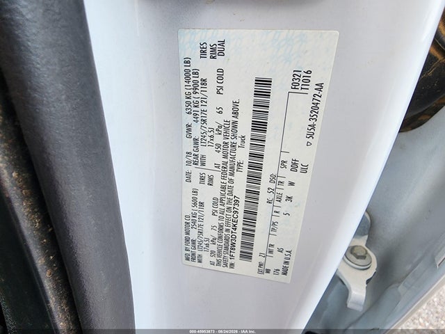2019 Ford F-350 Xl მანქანა იყიდება აუქციონზე, vin: 1FT8W3DT4KEC97397, აუქციონის ნომერი: 45953873