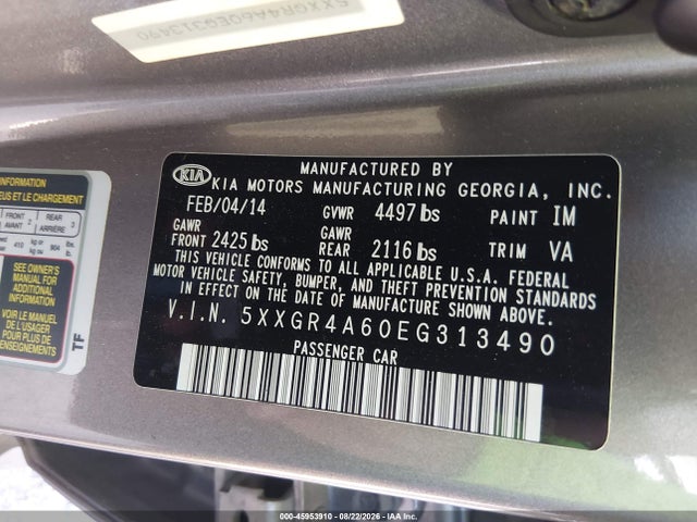 KIA Optima Sx Turbo 2014 5XXGR4A60EG313490 Image 9