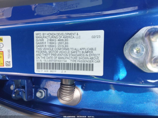 2023 Acura Tlx A-spec Package მანქანა იყიდება აუქციონზე, vin: 19UUB5F55PA001744, აუქციონის ნომერი: 45954058