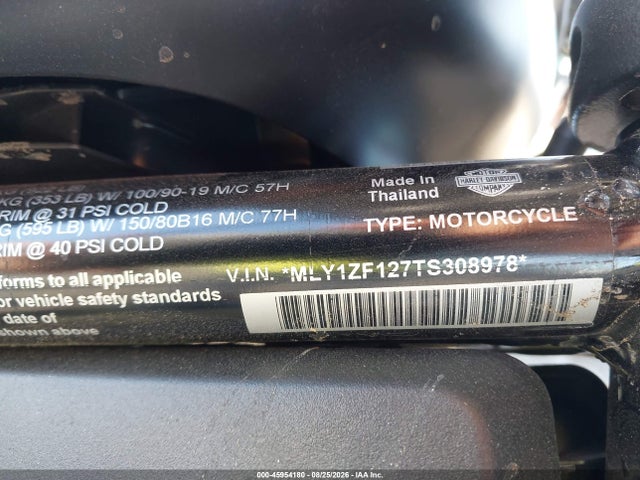 Продажа на аукционе авто 2026 Harley-davidson Rh975 S, vin: MLY1ZF127TS308978, номер лота: 45954180