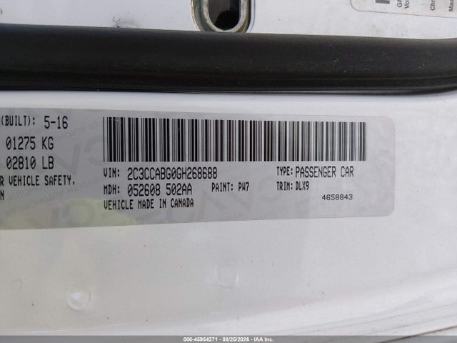 Продаж на аукціоні авто 2016 Chrysler 300 300s, vin: 2C3CCABG0GH268688, номер лоту: 45954271