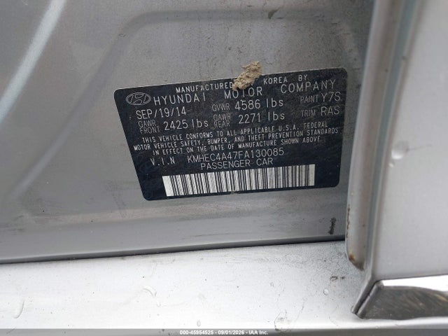 Hyundai Sonata Hybrid Limited 2015 KMHEC4A47FA130085 Image 9