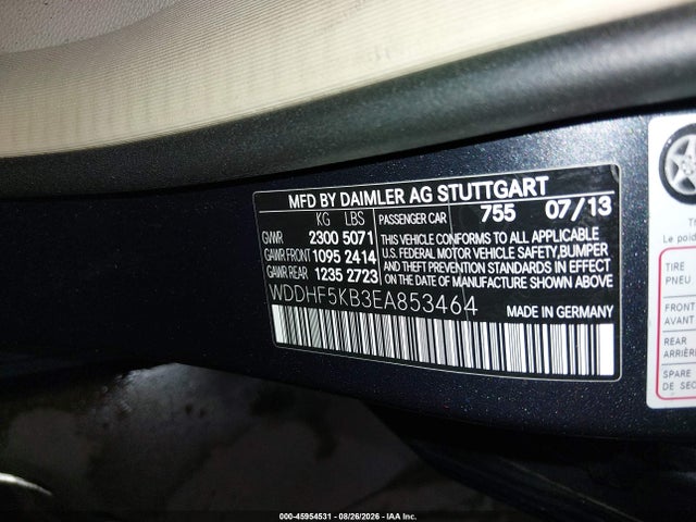 Mercedes-Benz E 350 2014 WDDHF5KB3EA853464 Image 9
