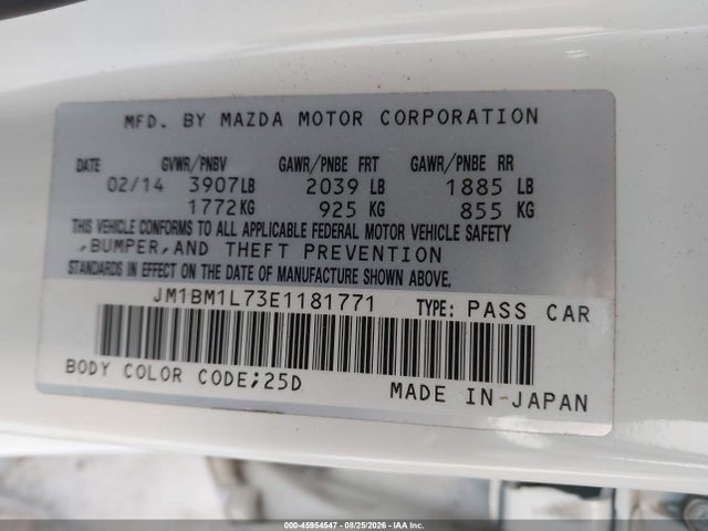 Mazda Mazda3 I Touring 2014 JM1BM1L73E1181771 Image 9