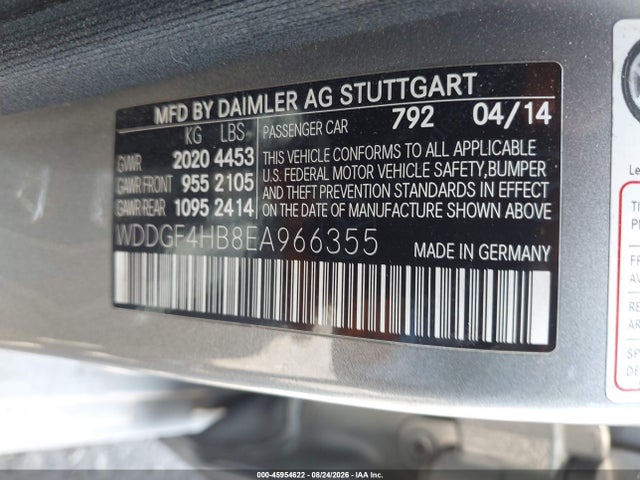 WDDGF4HB8EA966355 Mercedes-Benz C 250 Sport