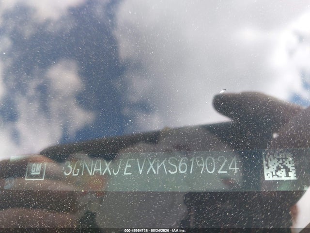 Продаж на аукціоні авто 2019 Chevrolet Equinox Lt, vin: 3GNAXJEVXKS619024, номер лоту: 45954736
