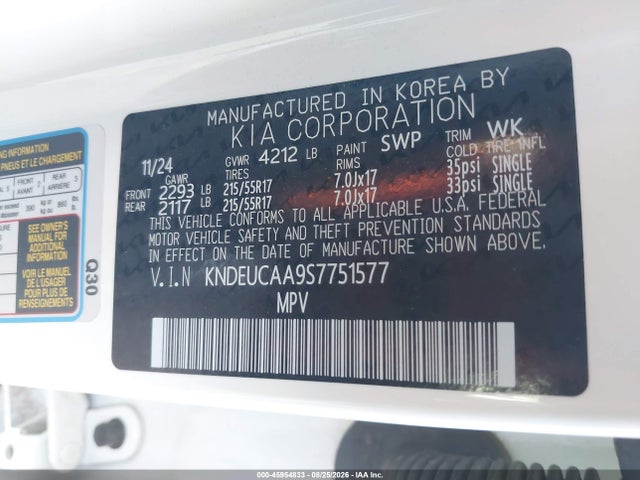 Продаж на аукціоні авто 2025 Kia Seltos S, vin: KNDEUCAA9S7751577, номер лоту: 45954833