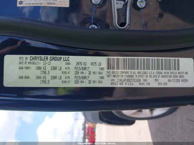45954883 :رقم المزاد ، 1C4NJRFB9ED721630 vin ، 2014 Jeep Patriot Latitude مزاد بيع