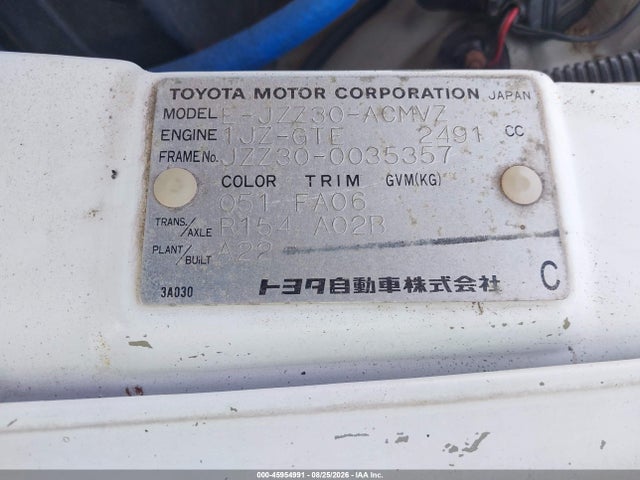 45954991 :رقم المزاد ، JZZ300035357 vin ، 1996 Toyota Soarer مزاد بيع