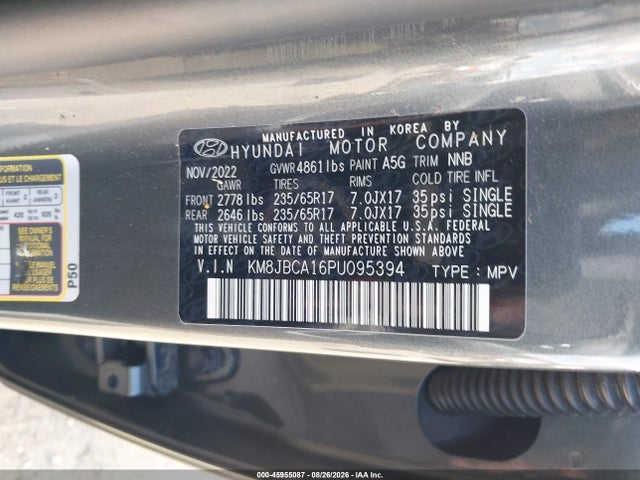 Продаж на аукціоні авто 2023 Hyundai Tucson Hybrid Blue, vin: KM8JBCA16PU095394, номер лоту: 45955087