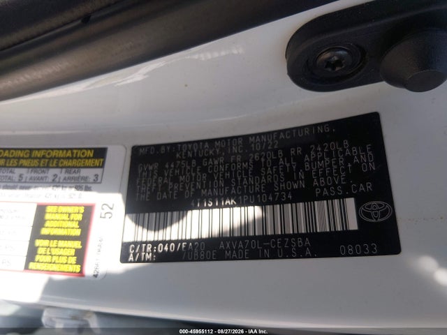 4T1S11AK1PU104734 Toyota CAMRY SE