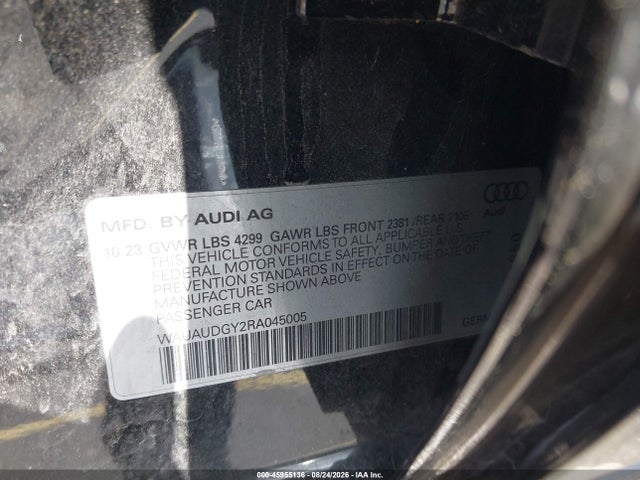 Продаж на аукціоні авто 2024 Audi A3 Premium 40 Tfsi Front-wheel Drive S Tronic, vin: WAUAUDGY2RA045005, номер лоту: 45955136