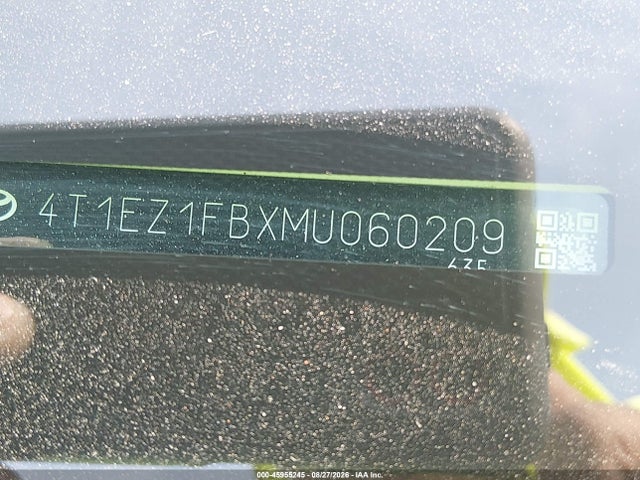2021 Toyota Avalon Xse Nightshade მანქანა იყიდება აუქციონზე, vin: 4T1EZ1FBXMU060209, აუქციონის ნომერი: 45955245