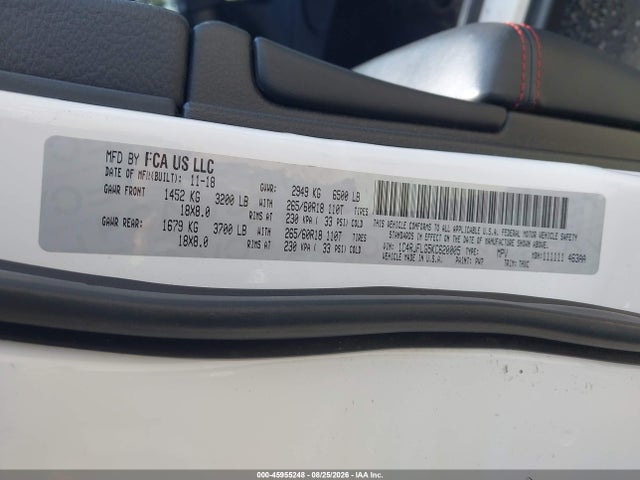 Продажа на аукционе авто 2019 Jeep Grand Cherokee Trailhawk 4x4, vin: 1C4RJFLG5KC620005, номер лота: 45955248