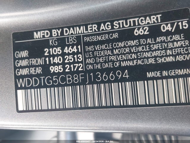 WDDTG5CB8FJ136694 Mercedes-Benz Gla 45 Amg 4matic