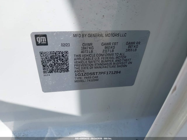 1G1ZD5ST7PF171294 Chevrolet Malibu Fwd 1lt