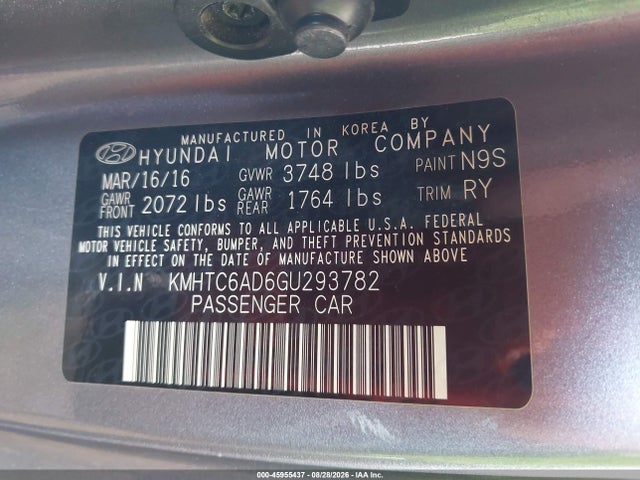 Hyundai Veloster 2016 KMHTC6AD6GU293782 Image 9