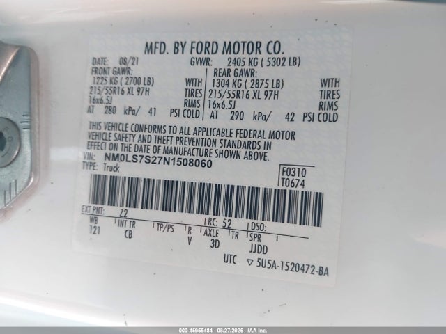 Ford Transit Connect Xl 2022 NM0LS7S27N1508060 Image 9