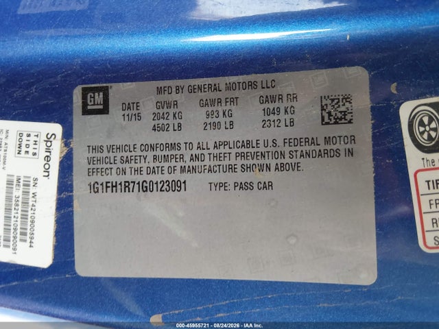 Chevrolet CAMARO 2SS 2016 1G1FH1R71G0123091 Image 9