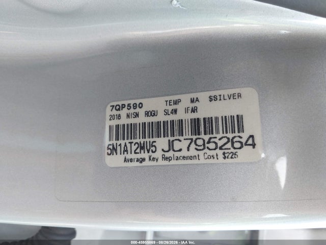 Продаж на аукціоні авто 2018 Nissan Rogue Sl, vin: 5N1AT2MV5JC795264, номер лоту: 45955869