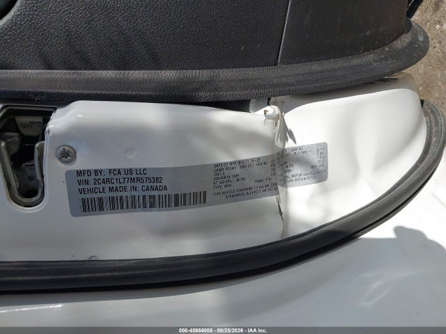 Продаж на аукціоні авто 2021 Chrysler Pacifica Hybrid Touring L, vin: 2C4RC1L77MR575382, номер лоту: 45956005