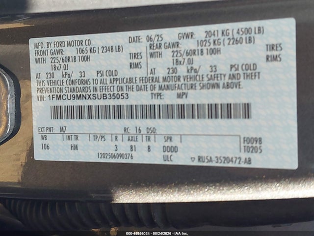 Ford Escape St-line 2025 1FMCU9MNXSUB35053 Image 9