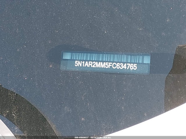 45956037 :رقم المزاد ، 5N1AR2MM5FC634765 vin ، 2015 Nissan Pathfinder S مزاد بيع