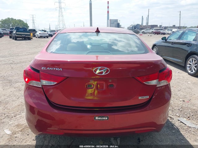 2013 Hyundai Elantra Limited მანქანა იყიდება აუქციონზე, vin: 5NPDH4AE4DH286696, აუქციონის ნომერი: 45956164