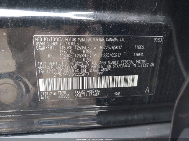 Продаж на аукціоні авто 2023 Toyota Rav4 Le, vin: 2T3K1RFV3PC225873, номер лоту: 45956275