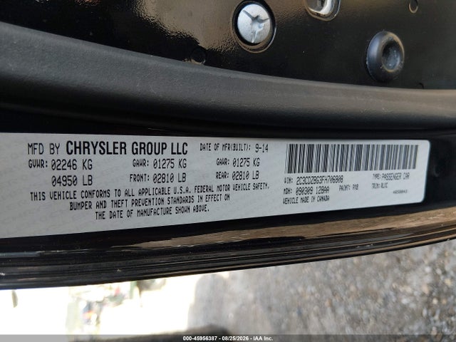 Aukcja sprzedaży 2015 Dodge Challenger Sxt Plus, vin: 2C3CDZBG3FH706808, numer aukcji: 45956387
