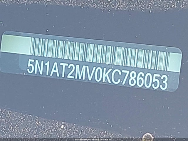 45956436 :رقم المزاد ، 5N1AT2MV0KC786053 vin ، 2019 Nissan Rogue S مزاد بيع