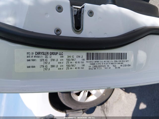 2013 Ram 1500 Slt მანქანა იყიდება აუქციონზე, vin: 1C6RR6LG9DS574235, აუქციონის ნომერი: 45956773