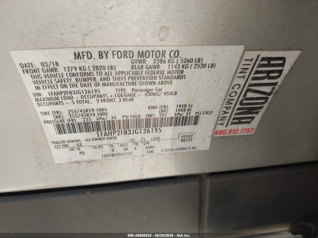 1FAHP2F83JG126195 Ford Taurus Limited