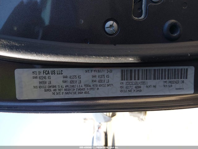 2020 Dodge Challenger Gt მანქანა იყიდება აუქციონზე, vin: 2C3CDZJG9LH159511, აუქციონის ნომერი: 45956871