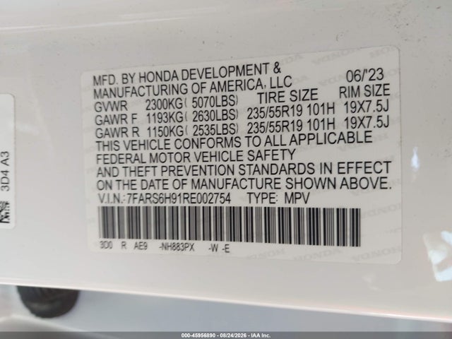 7FARS6H91RE002754 Honda Cr-v Hybrid Sport Touring