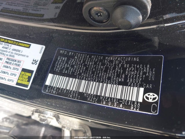 Aukcja sprzedaży 2026 Toyota Corolla Le, vin: 5YFB4MDE8TP366065, numer aukcji: 45956937