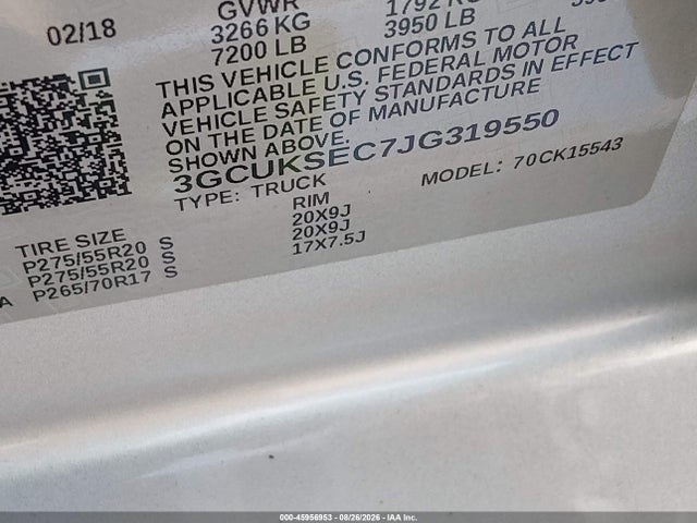 Chevrolet Silverado 1500 1lz 2018 3GCUKSEC7JG319550 Image 9