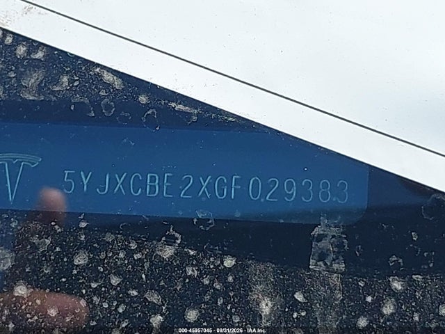 45957045 :رقم المزاد ، 5YJXCBE2XGF029383 vin ، 2016 Tesla Model X 60d/70d/75d/90d/p100d مزاد بيع