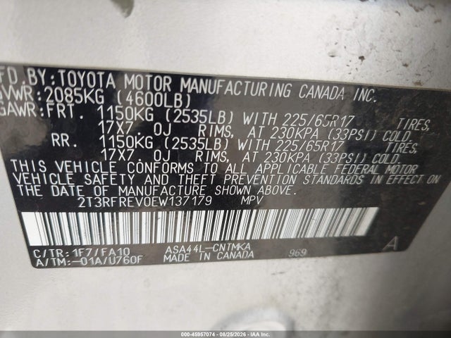 Toyota Rav4 Xle 2014 2T3RFREV0EW137179 Image 9